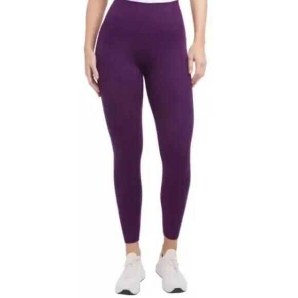 Danskin Pants - Danskin Women's High Rise Brushed Legging, Bright Plum, Size L. AT